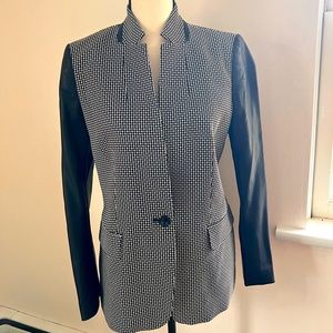 DKNY blazer with PU leather sleeves